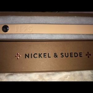 NIB Nickel & Suede tan leather bracelet